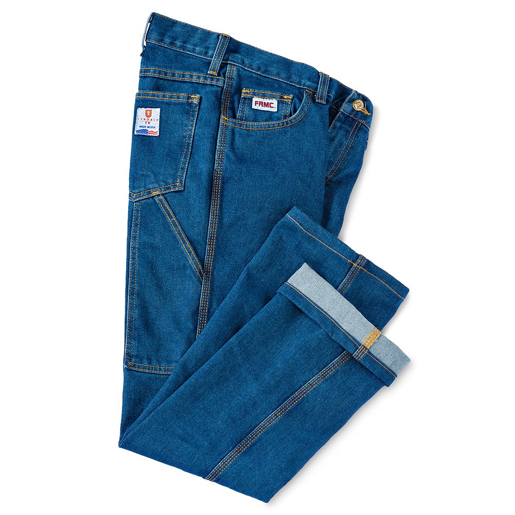 Tyndale Women's Relaxed Fit FR Denim Jeans - Flame Resistant Work Pants for Electricians & Industrial Safety | Comfortable & Durable for Construction & Outdoor Jobs