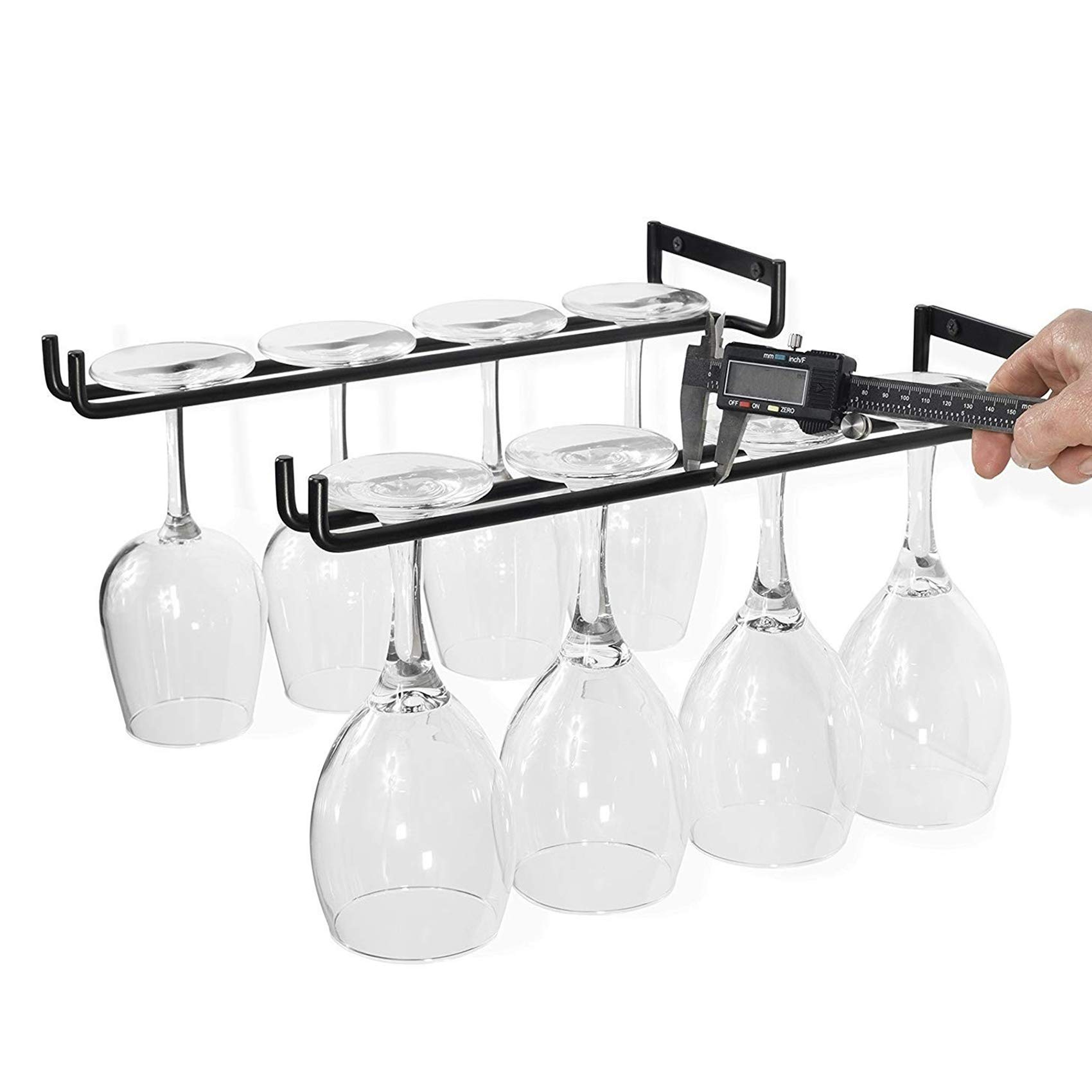 Wine Glass Storage Rack for Kitchen & Bar Display - Space Saving Organizer