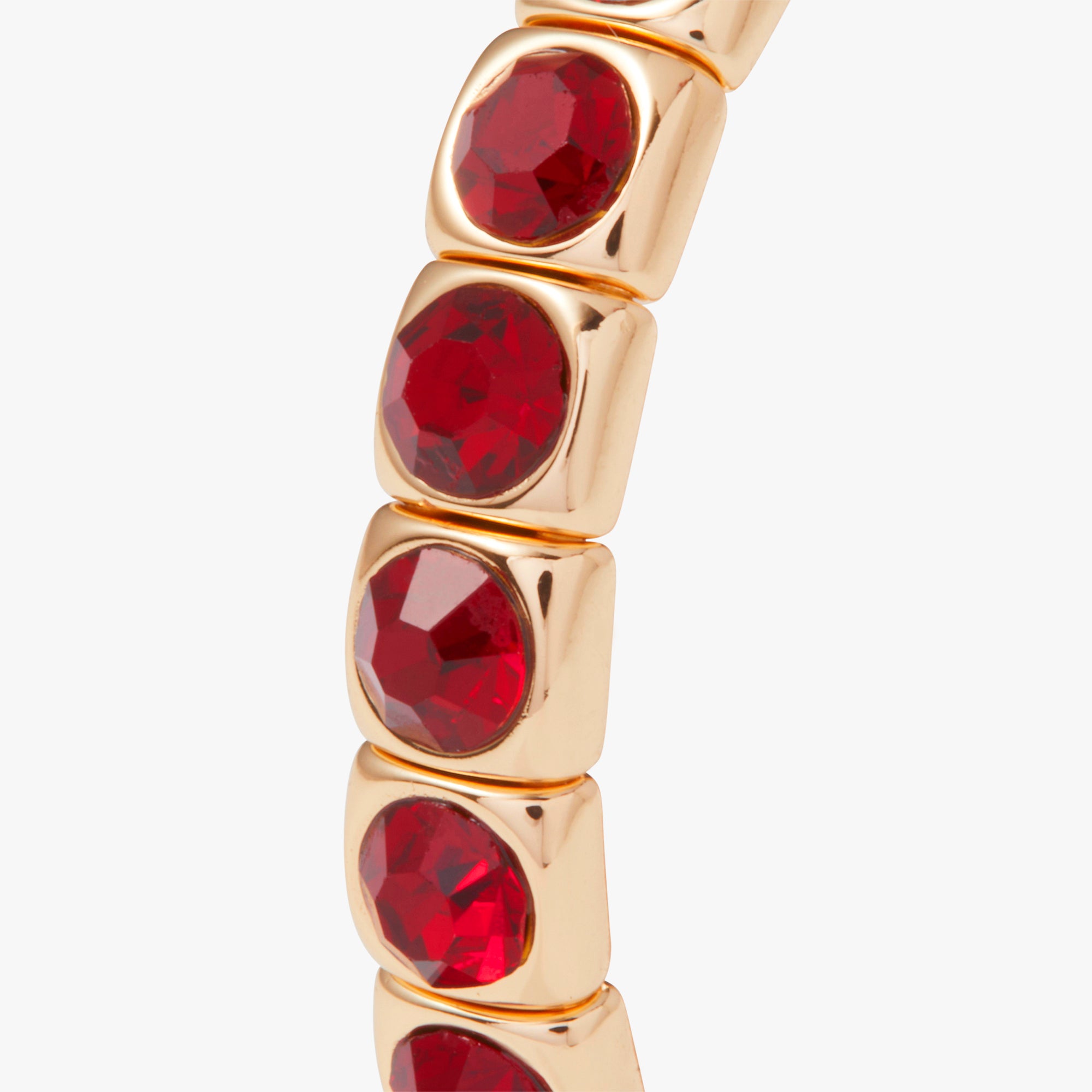 Natural Ruby Crystal Stretch Bracelet for Women - Elegant Adjustable Beaded Jewelry for Daily Wear, Meditation & Special Occasions