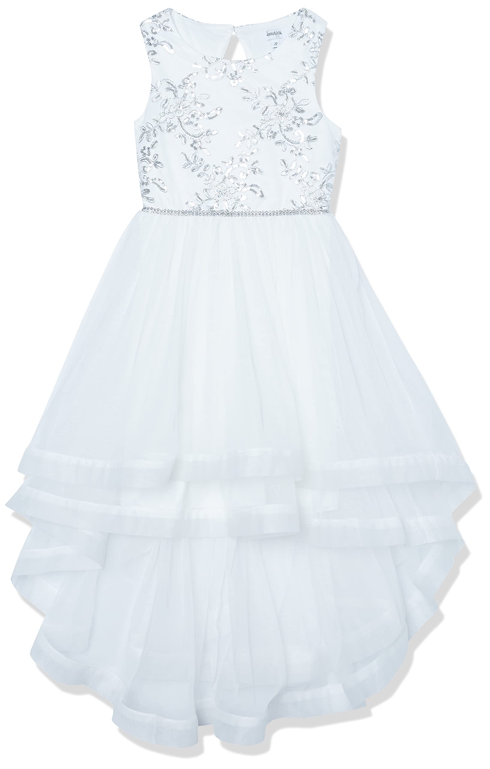 Elegant Girls' 7-16 Tween Maxi Dress with Wide Ribbon Hem - Perfect for Formal Dances, Parties & Special Occasions | Flowy Party Dress for Weddings, Prom & School Events