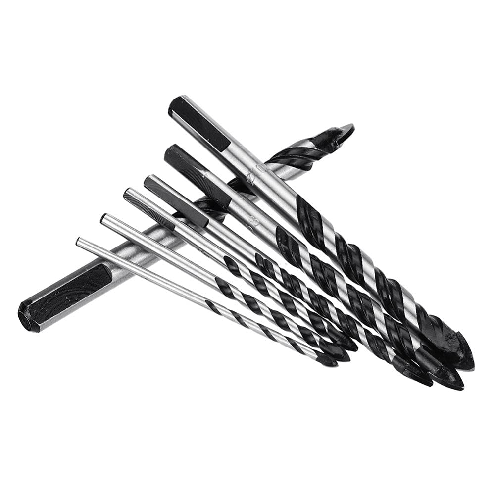 3/4/5/6/8/10/12mm Triangle Drill Bit Set for Concrete, Glass, Marble - Professional Woodworking & Carpentry Reamer Tools - Perfect for DIY Projects, Home Renovation & Crafting