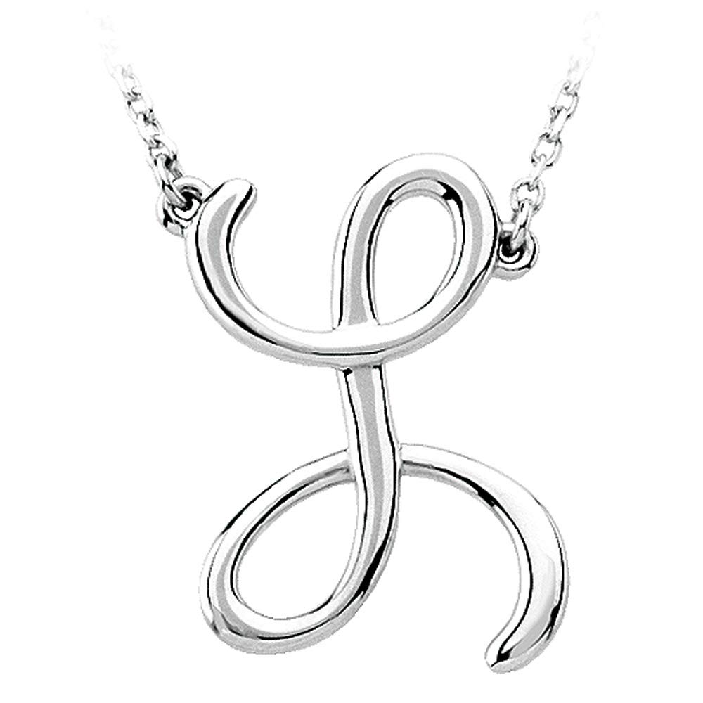 Sterling Silver Initial Necklace - Olivia Collection for Everyday Elegance