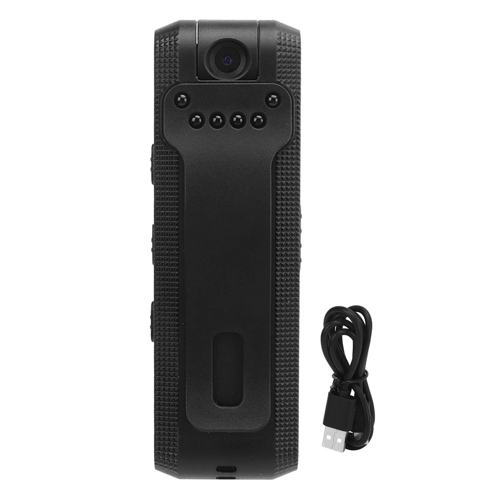 Pissente 1080P HD Wearable Body Camera with Clip - 64GB Memory, 180° Rotatable Lens, Waterproof Action Camera for Outdoor Security, Police, Cycling & Sports Recording