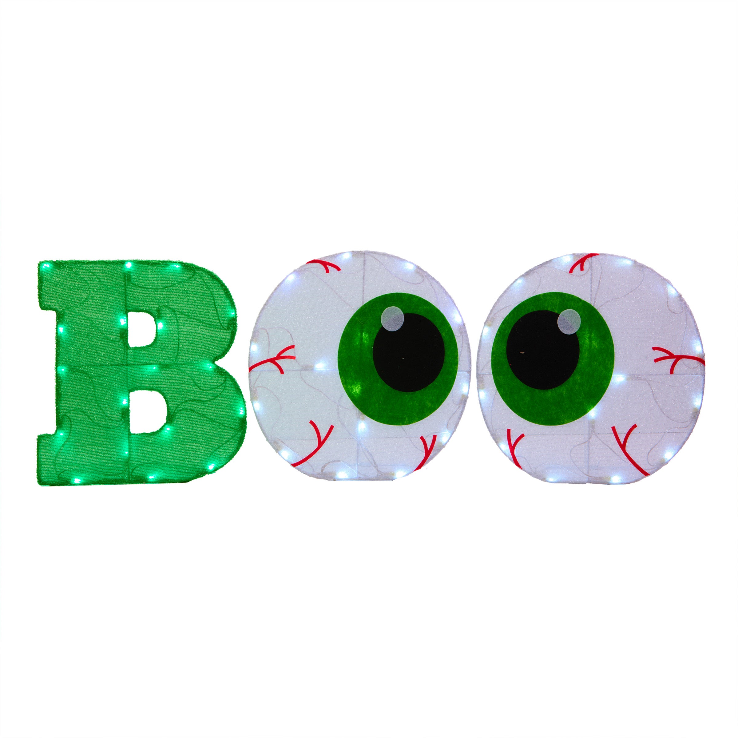 14 Inch Pre-Lit LED BOO Sign - Halloween Decor for Indoor & Outdoor, Porch, Yard, and Party Decorations