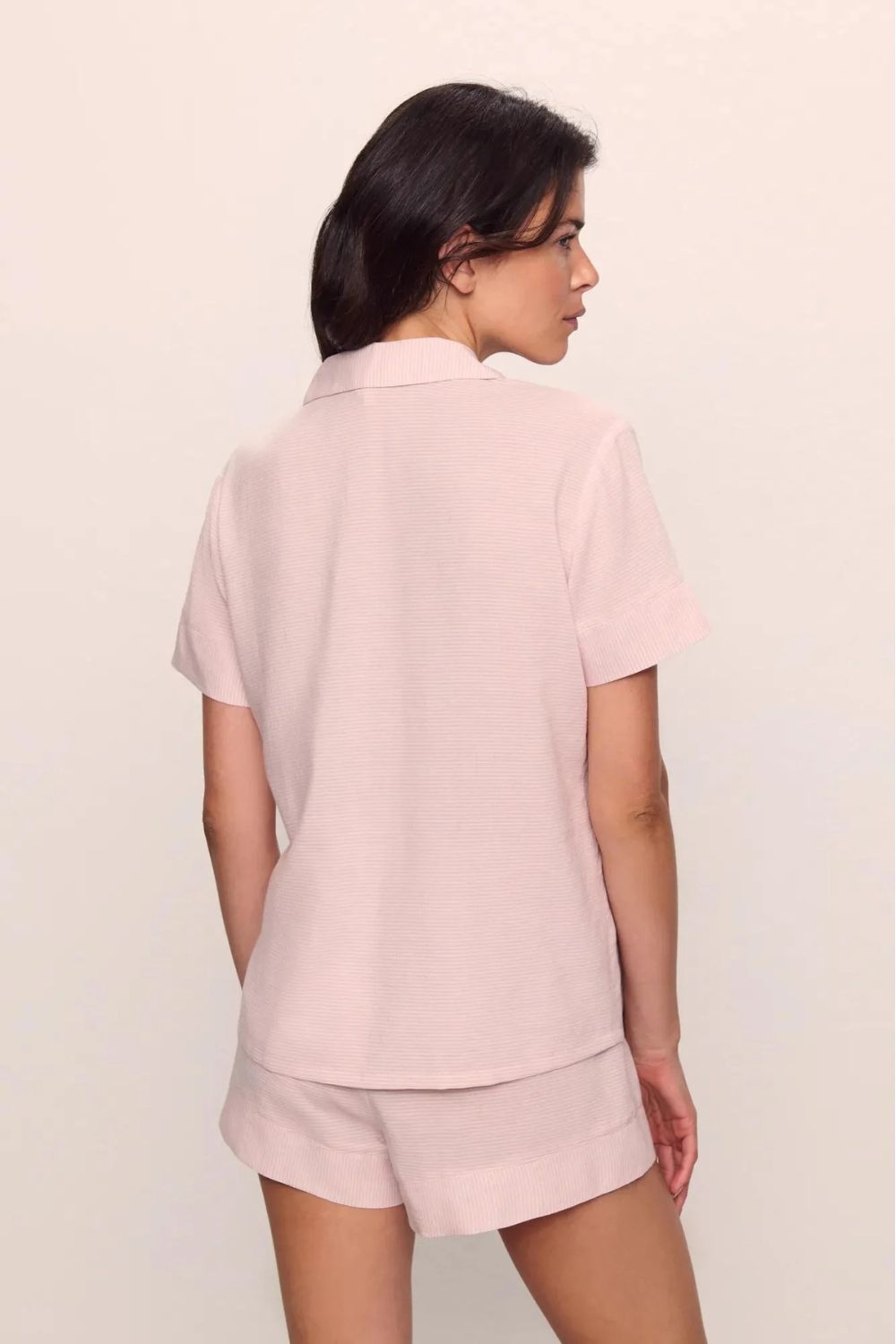 Gisele Rib Relaxed Short Pajama Set for Women - Soft & Comfortable Sleepwear in Pale Mauve - Perfect for Lounging, Travel & Cozy Nights at Home