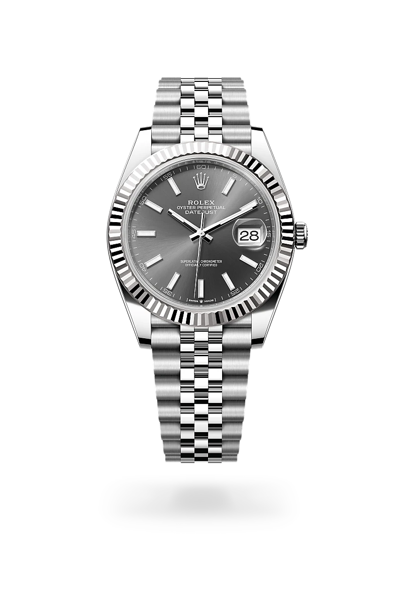 Rolex Datejust 41 White Rolesor Watch - Oystersteel & White Gold, Model M126334-0014 | Luxury Timepiece for Men, Perfect for Business & Formal Occasions