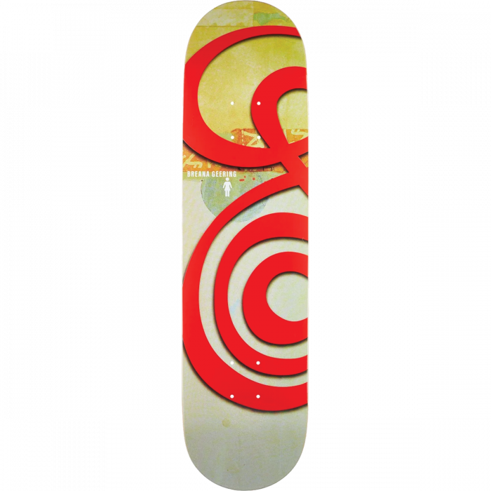 Girl Geering Jenkins 30 Swirls Skateboard Deck 8.0 - Professional Skateboard for Street & Park Riding | DECK ONLY | Perfect for Skaters & Collectors