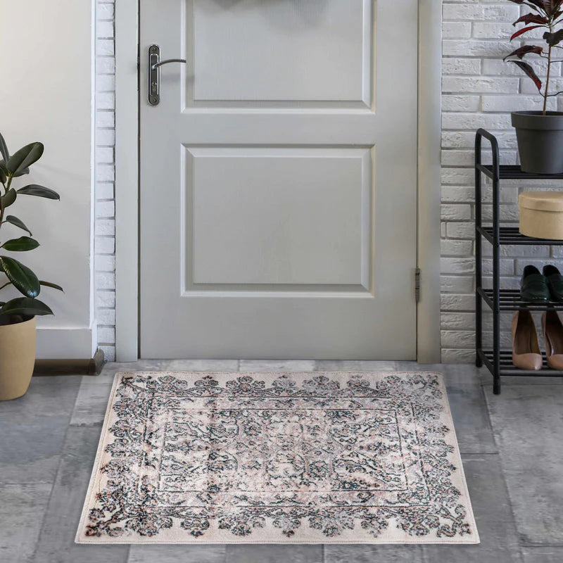 Myel Classic Medallion Indoor Area Rug - Non-Slip Traditional Persian Design Runner Rug for Living Room, Bedroom & Hallway