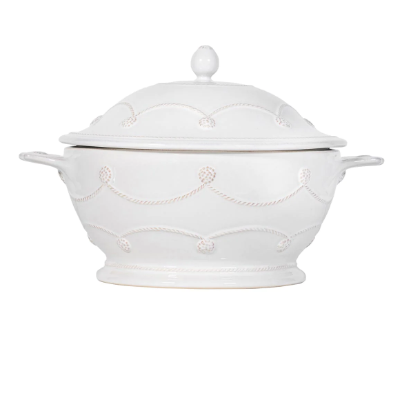 Berry & Thread White 10-Inch Covered Casserole Dish with Handles - Oven Safe Baking Pot for Casseroles, Stews & Soups - Perfect for Family Dinners & Holiday Meals