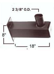 PMVS18 Bronze Vertical Pole Mount - Heavy Duty Outdoor Antenna Mount for TV, Satellite & Security Cameras - Perfect for Rooftop, Patio & Backyard Installations