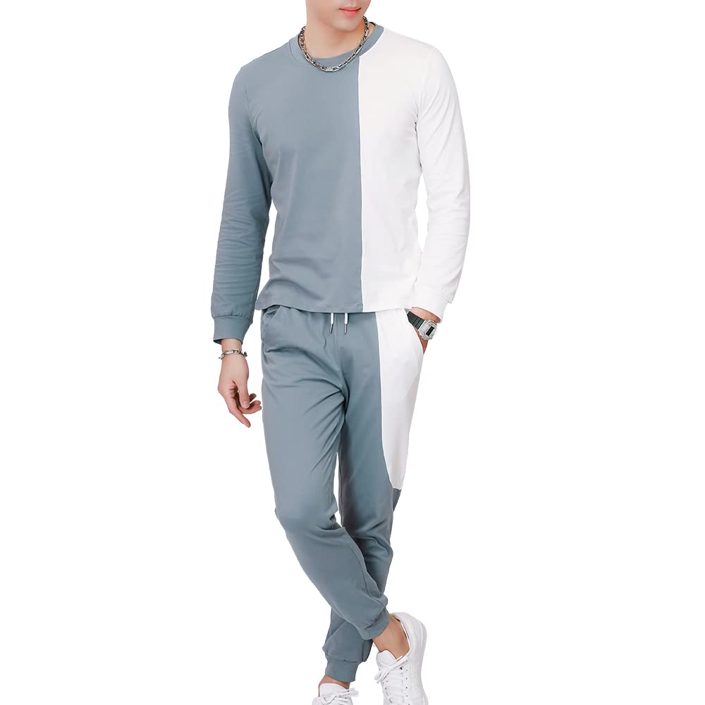 Men's Casual Tracksuit Set - Short Sleeve Sportswear Outfit with Trousers | 2-Piece Athletic Wear for Gym, Running & Street Style