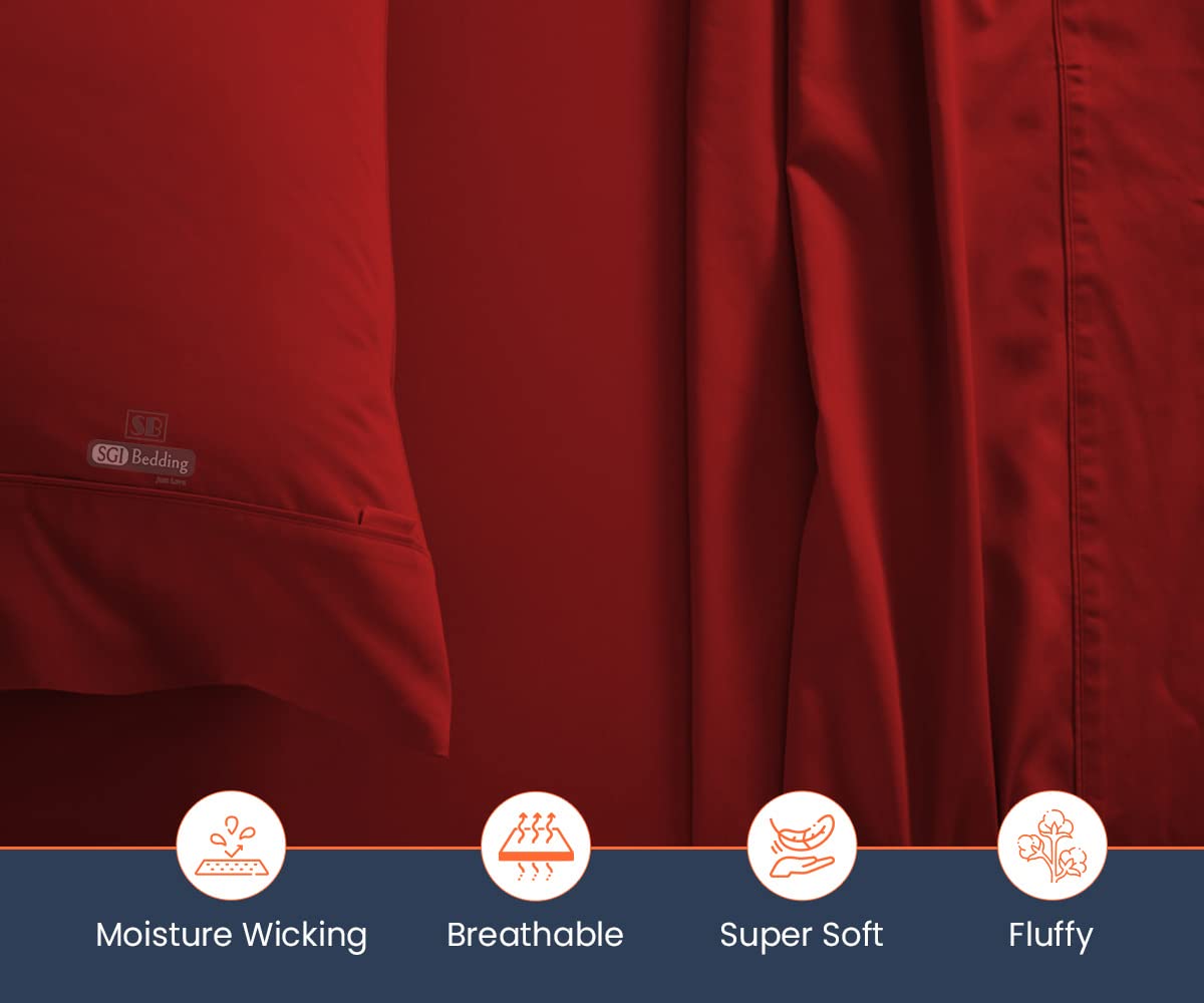 Luxury 800TC Egyptian Cotton Sheets - Full XL Deep Pocket for Hotel Comfort