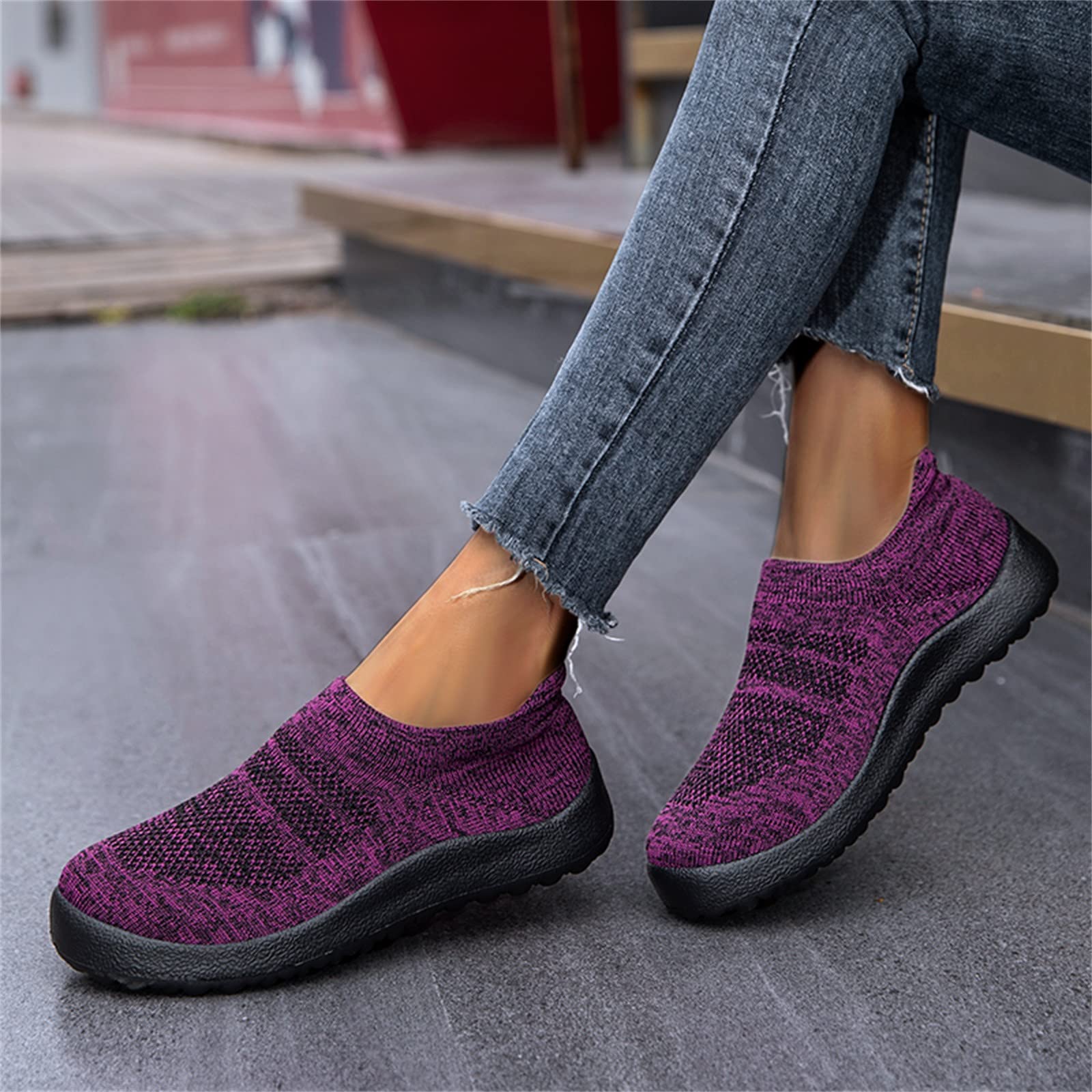 Women's Lightweight Breathable Slip-On Sneakers - Comfortable Walking Shoes for Women - Casual Brown Tennis Shoes & Cross Trainers - Perfect for Gym, Running, Travel & Everyday Wear