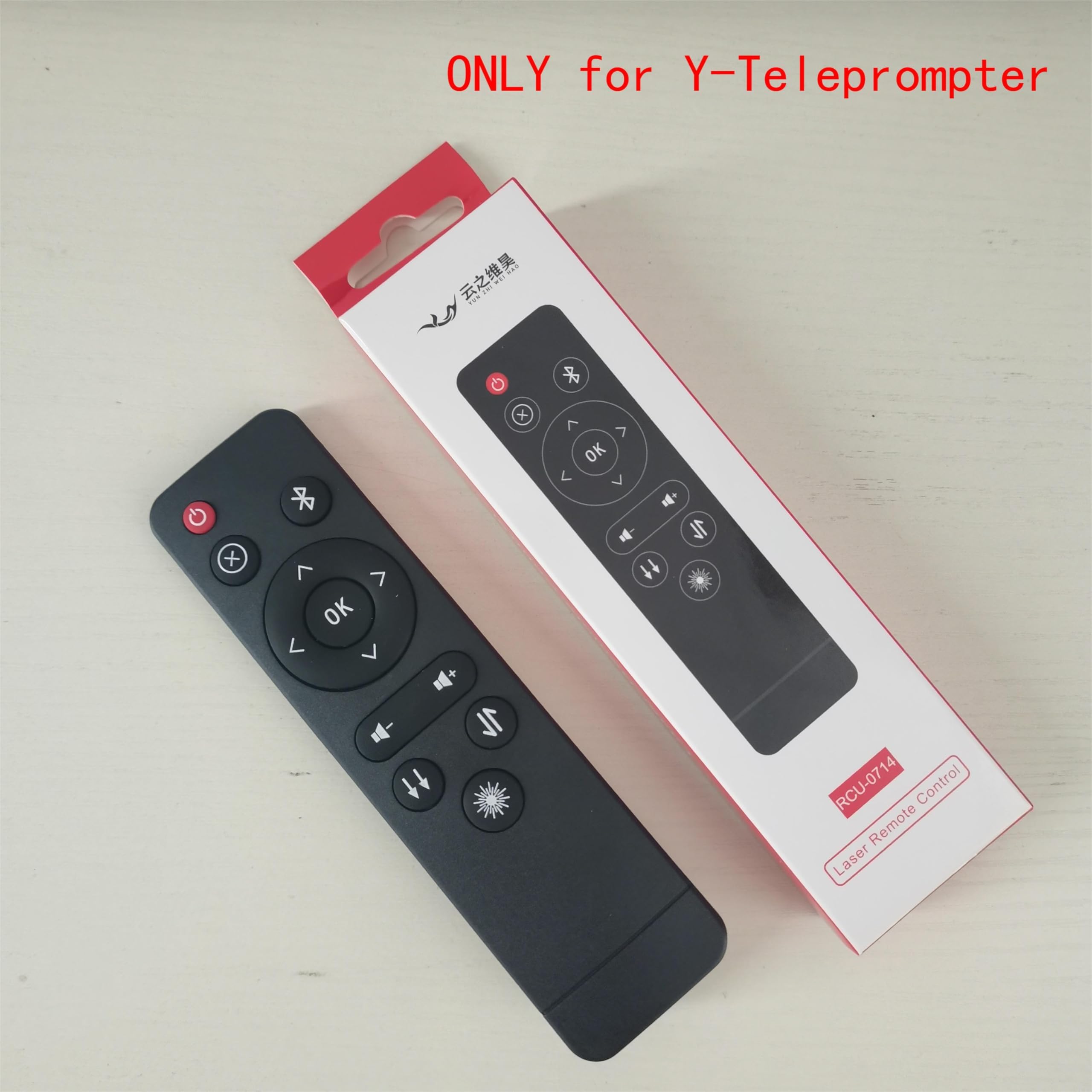 Wireless Remote Control for Teleprompter with Bluetooth Connectivity - Includes Windows Teleprompter App, Silent Operation Button - Perfect for Video Recording, Live Streaming & Professional Presentations (Black)