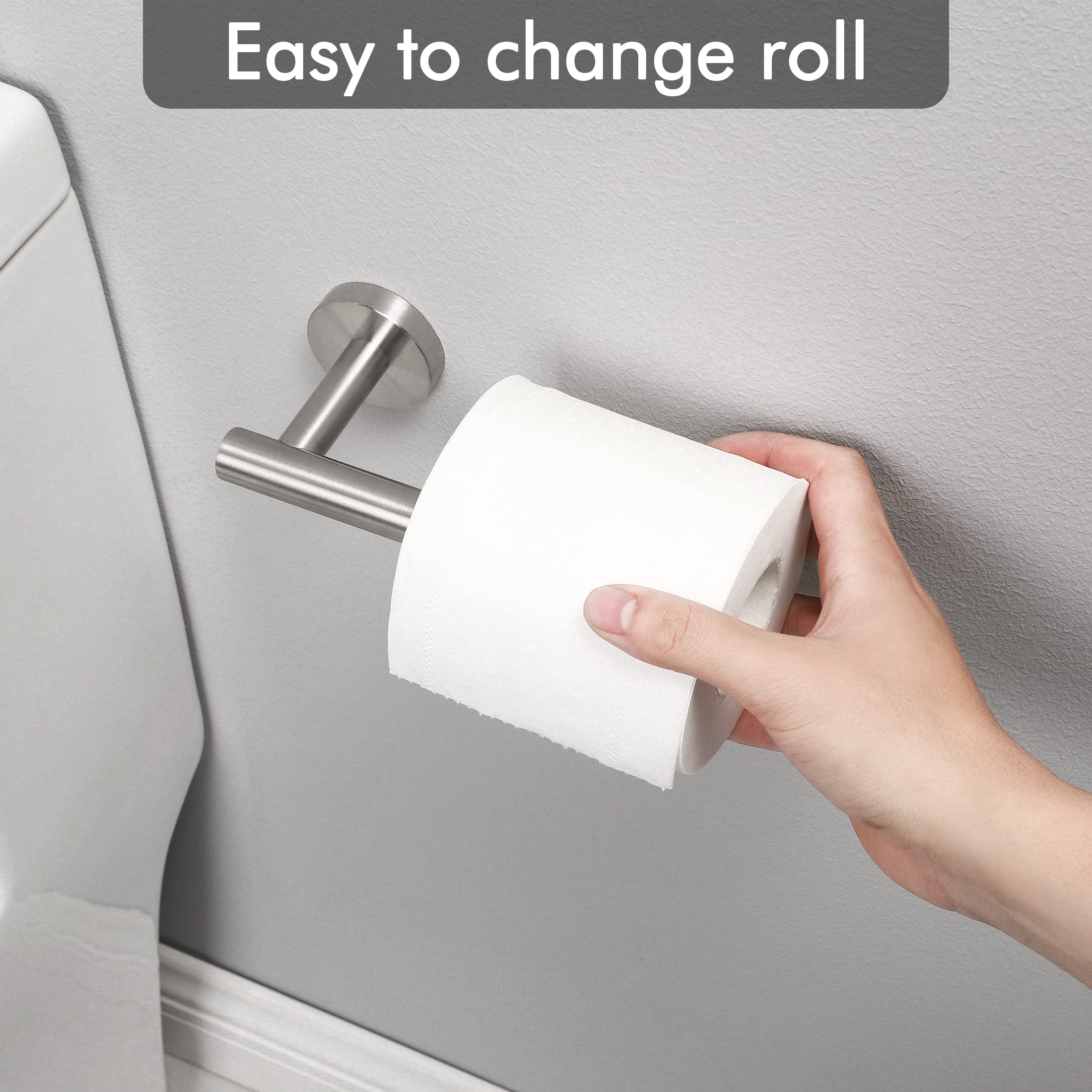 2 Pack KES Stainless Steel Toilet Paper Holder for Bathroom - 304 Brushed Wall Mount Tissue Roll Dispenser (A2175S12-2-P2) - Perfect for Modern Homes & Commercial Restrooms