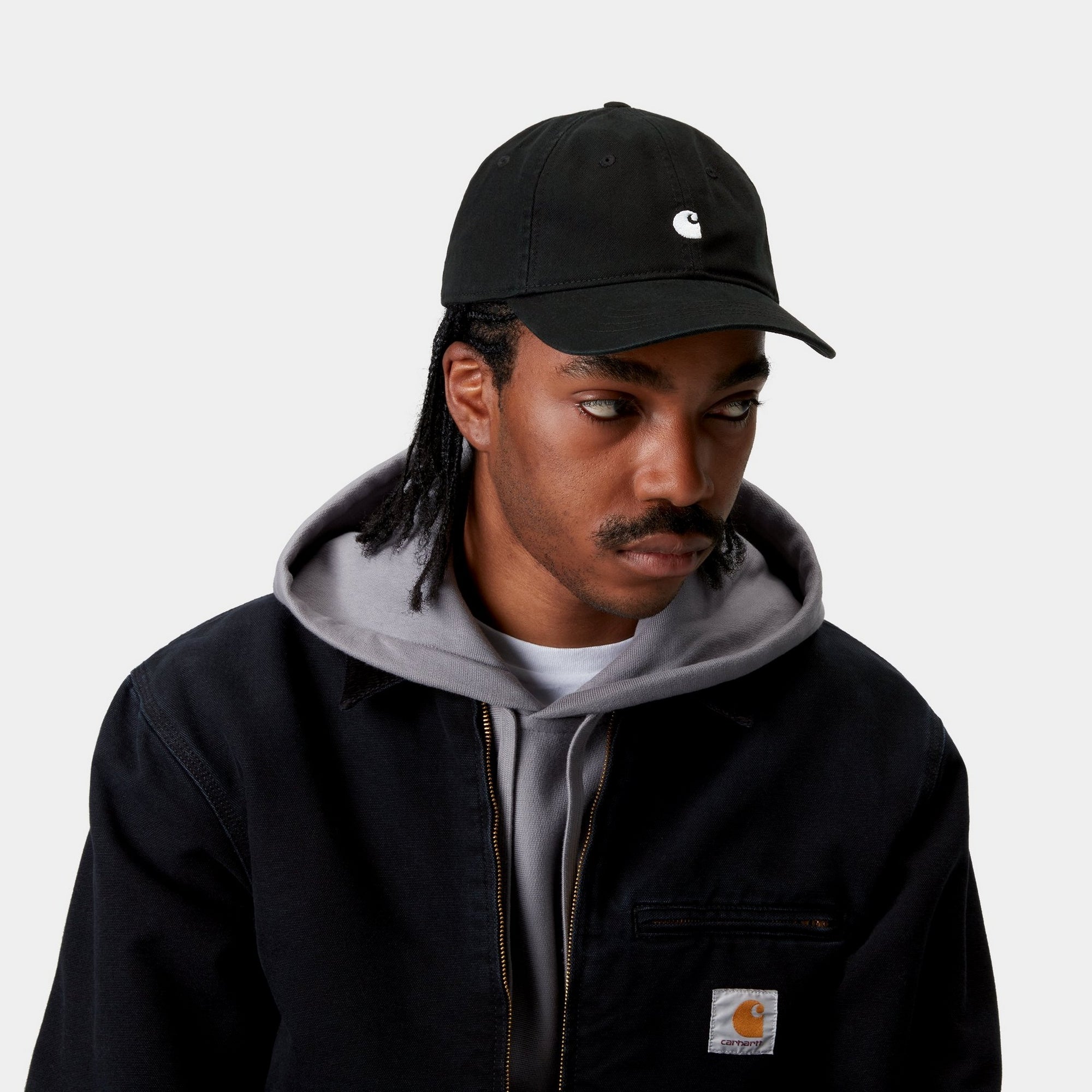 Madison Logo Cap - Stylish Black & White Baseball Hat for Men & Women - Perfect for Outdoor Sports, Casual Wear & Fashion Accessories