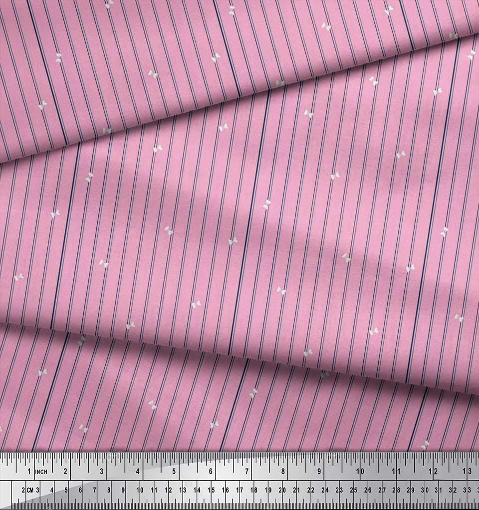 Soimoi Moss Georgette Brown Fabric by The Yard - 42 Inch Wide Sand Timer & Stripe Shirting Fabric - Premium Printed Fabric for Dresses, Blouses, Scarves and DIY Fashion Projects
