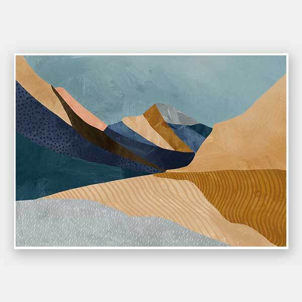 Blue Mountains Unframed Art Print - Stunning Landscape Wall Decor for Living Room, Bedroom & Office | Perfect for Home & Office Decor