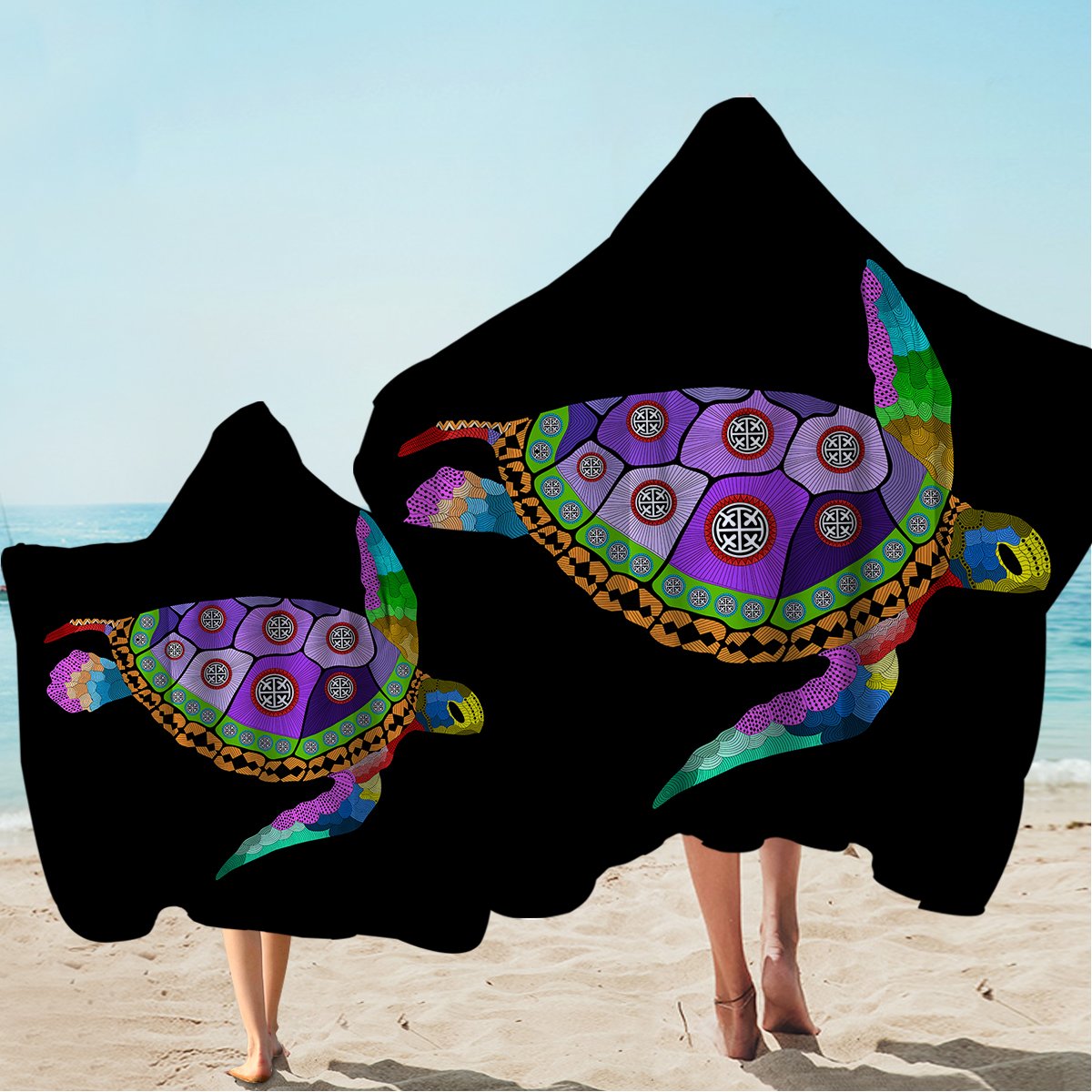Free Spirit Turtle Hooded Towel for Kids - Soft & Absorbent Baby Bath Towel with Adorable Turtle Design - Perfect for Beach, Pool & Bath Time