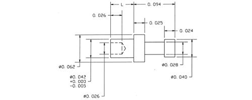 12-114-2-05 Non-Insulated Turret Terminal - 0.043