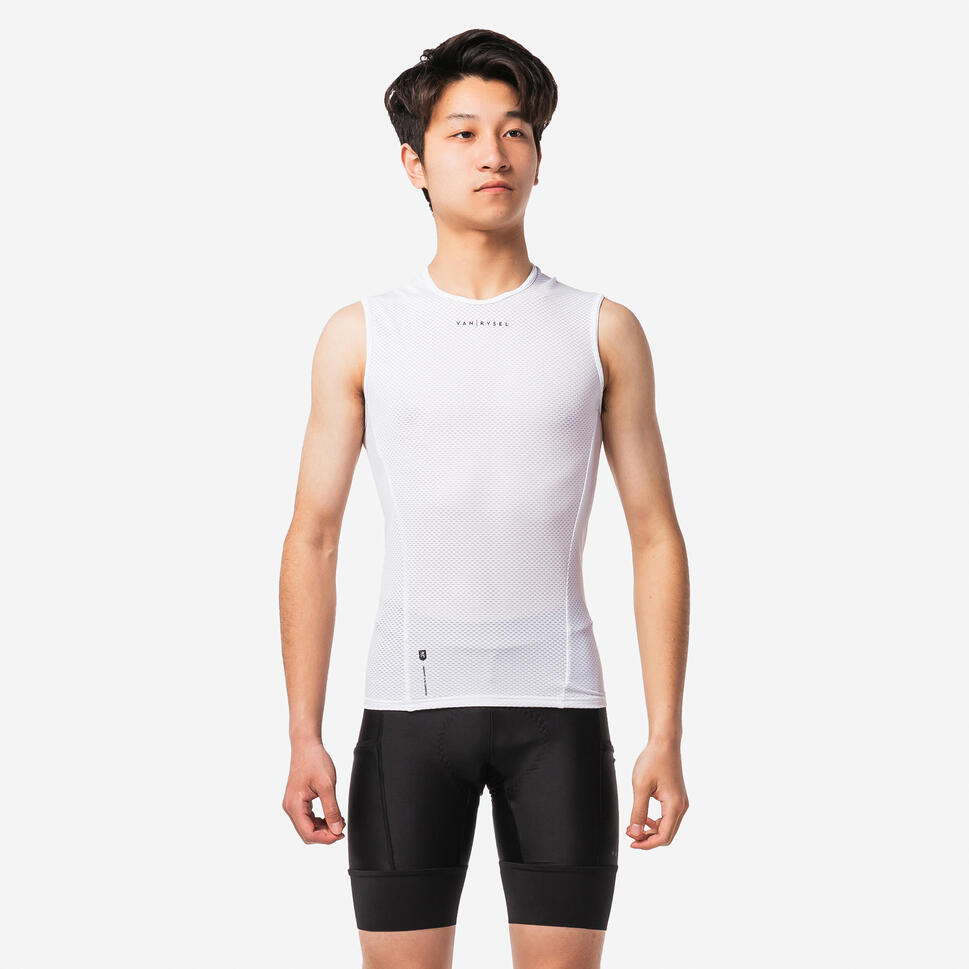 Van Rysel Men's Ultralight Mesh Base Layer - Breathable & Moisture-Wicking Performance Shirt for Cycling, Running & Outdoor Sports