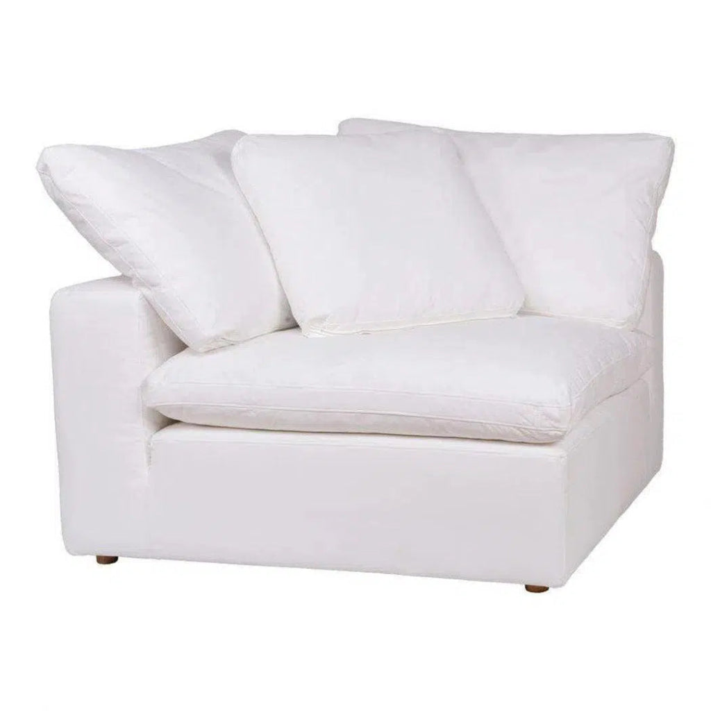 5-Piece Stain-Resistant White Dream Modular Sectional Sofa Set - Perfect for Living Room, Family Room & Home Theater Seating