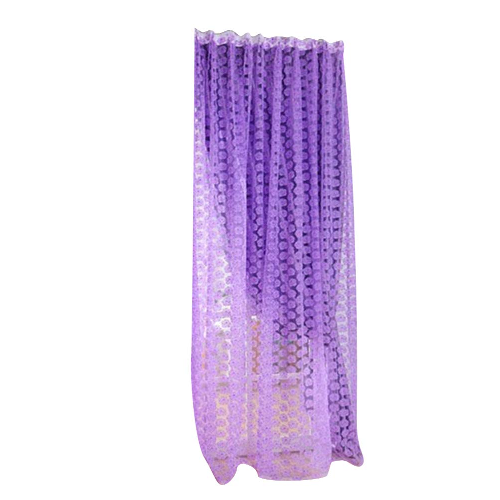 Sheer Polyester Curtain Panels 200x100cm - Rose Voile Tulle for Windows & Doors - Home & Balcony Decor