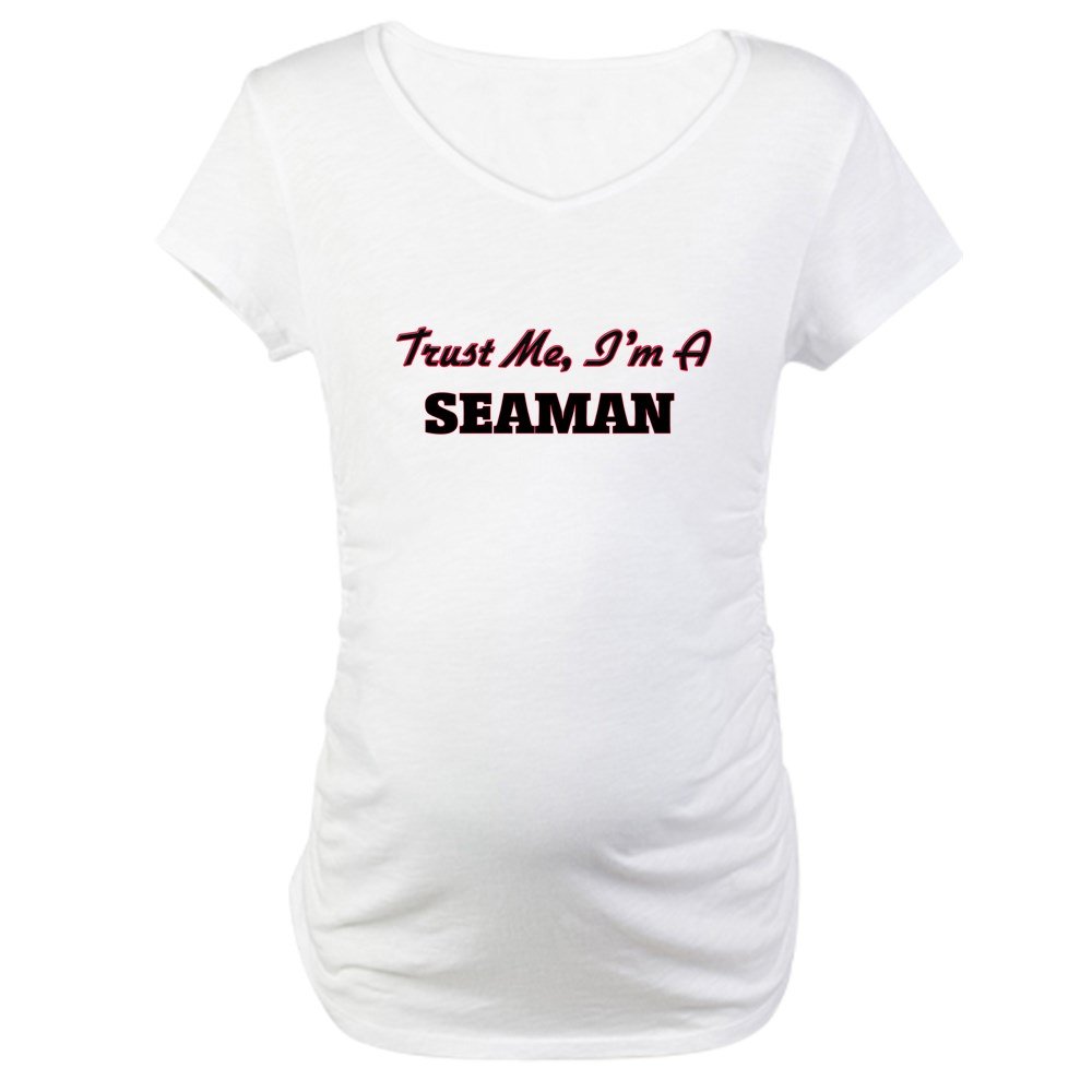 Trust Me I'm A Seaman Maternity T-Shirt - Funny Pregnancy Tee for Navy Wives & Sailor Moms - Comfortable Cotton Maternity Top for Baby Showers & Navy Themed Events