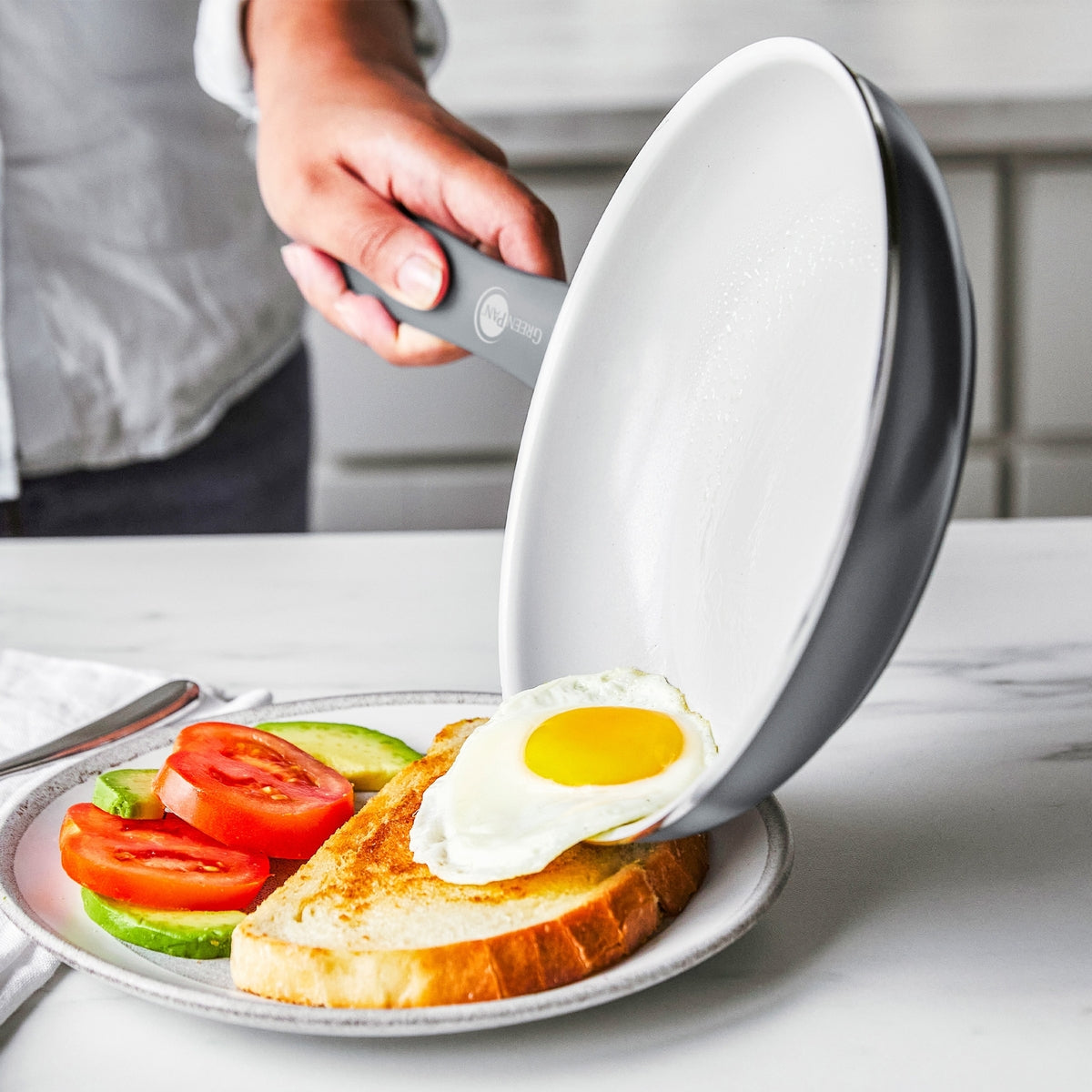 Dover Ceramic Nonstick Frypan Set - 8, 10 & 12 Inch Cookware for Healthy Cooking | Perfect for Frying, Sautéing & Stir-Frying in the Kitchen