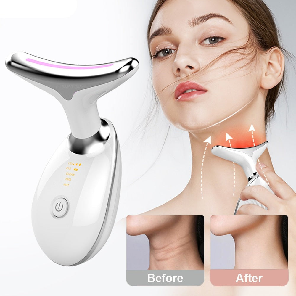 Neck and Face Beauty Device - Anti-Aging Massager for Skin Tightening & Wrinkle Reduction | Perfect for Home Spa & Self-Care Routines