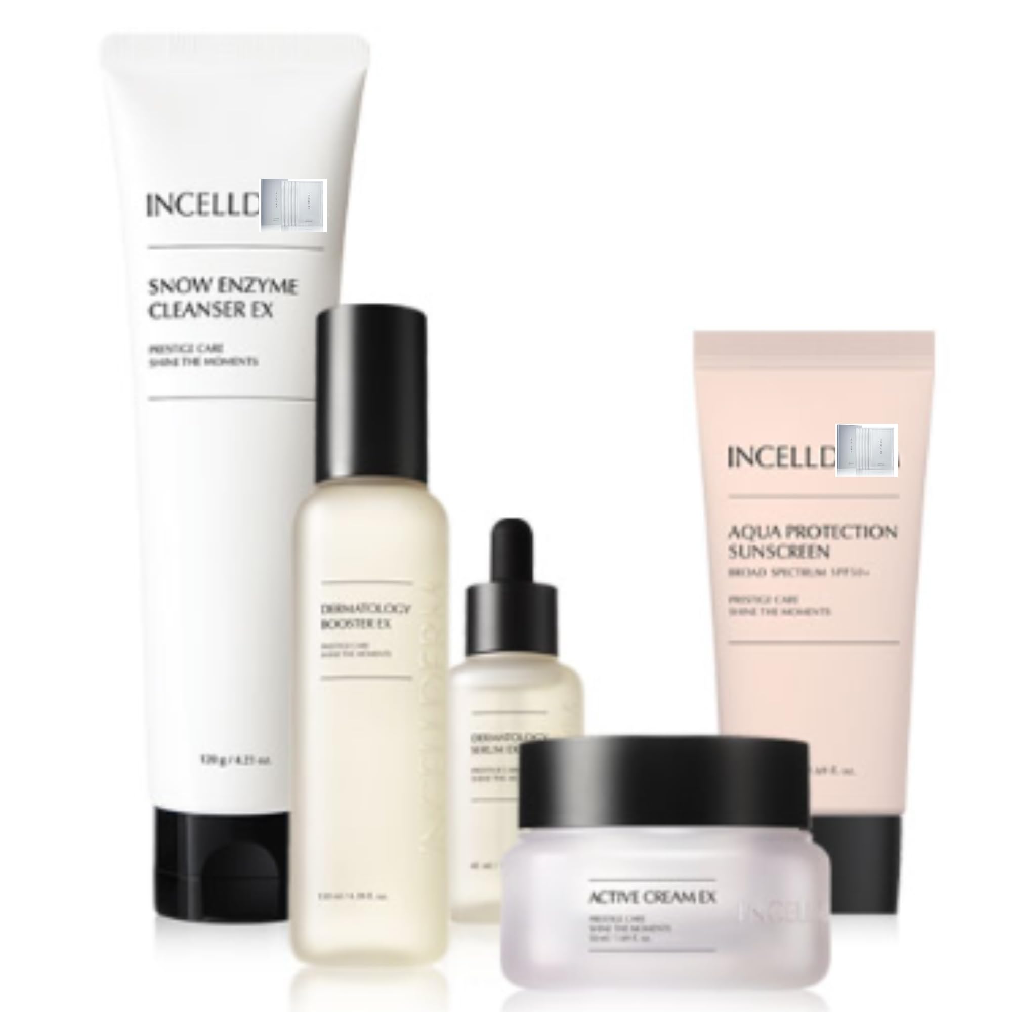 Hoo24h-RIIMAN Skincare Set - 5-Piece Essential Facial Routine with Enzyme Cleanser, Hydrating Booster, Anti-Aging Serum, Moisturizing Cream & SPF Sunscreen for Daily Skincare & Anti-Wrinkle Care | Perfect for Morning & Night Routine, Travel & Gift Giving