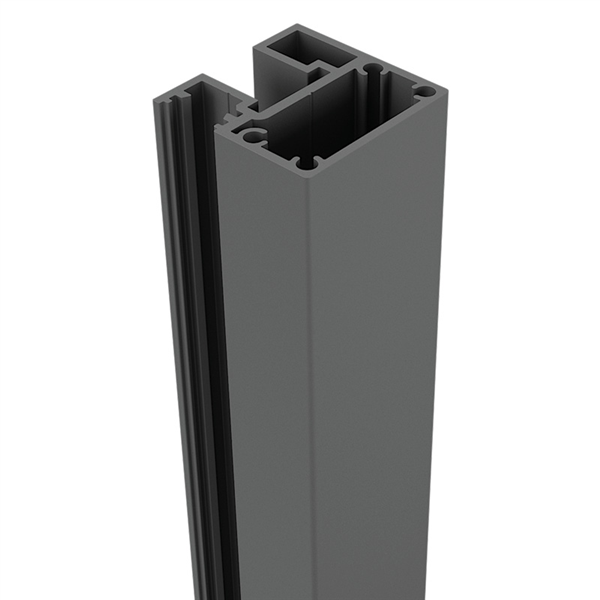50mm x 50mm Aluminum Side Frame for Slatted Gates - 4200mm Long - Heavy Duty Gate Extrusion for Fencing and Industrial Use