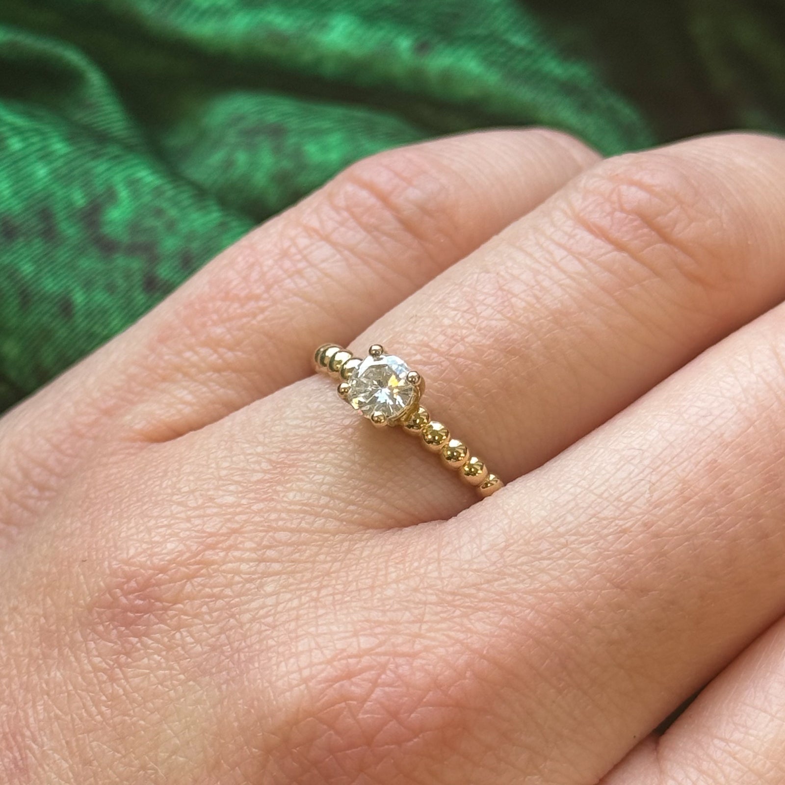 GIA Certified Diamond Ring - 0.31ct Round Brilliant Cut, Size 6.75, 14K White Gold Engagement Ring for Women | Perfect for Proposals, Anniversaries & Special Occasions
