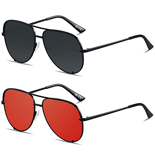 (2pack) Black + Mirror Red