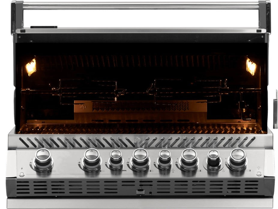 Napoleon Prestige Pro 665 Built-In Gas Grill - Premium Stainless Steel Outdoor BBQ Grill for Patio, Backyard & Deck Cooking