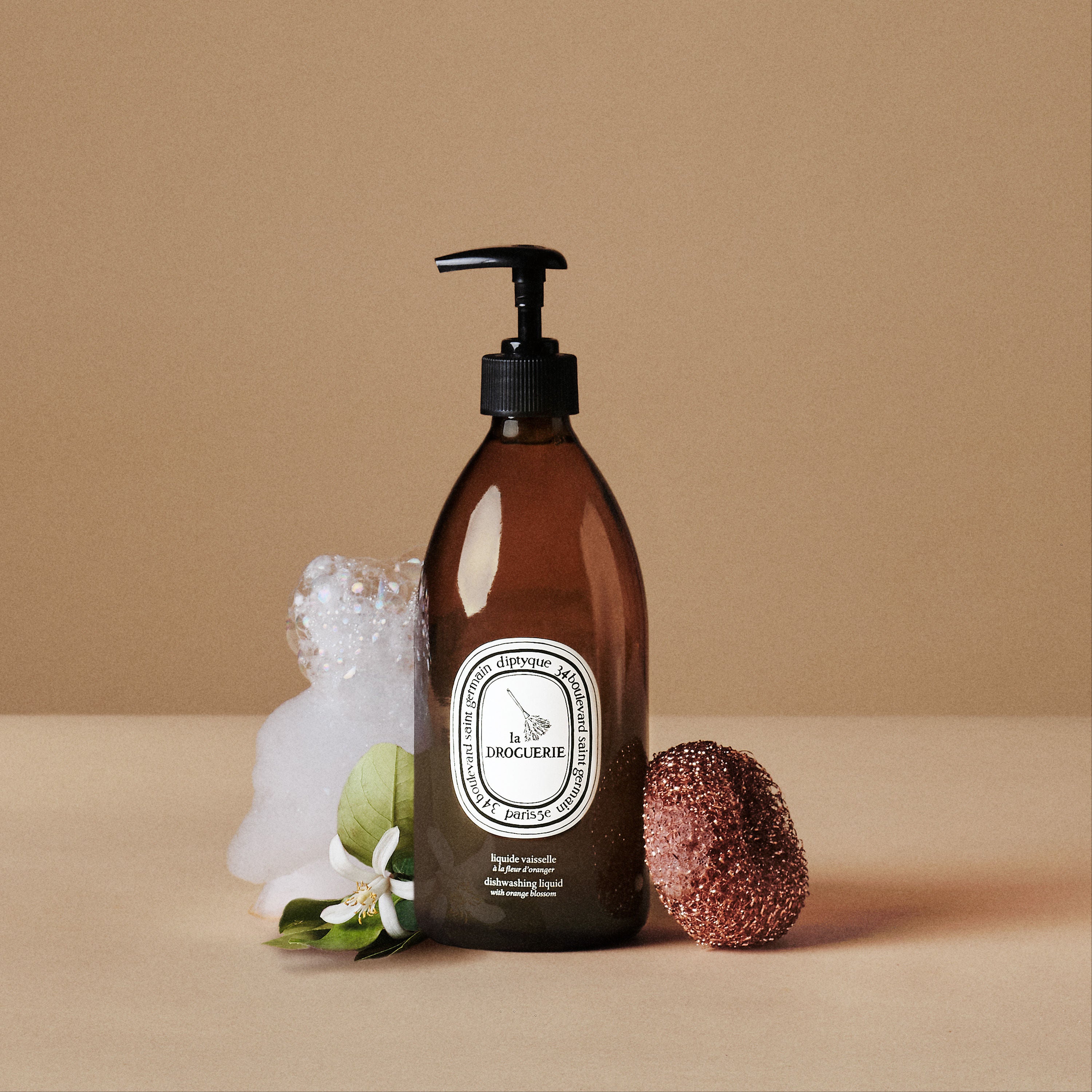 Natural Orange Blossom Dishwashing Liquid - Eco-Friendly & Powerful Degreaser for Kitchen, Dishes & Cookware - Perfect for Daily Cleaning & Tough Stains