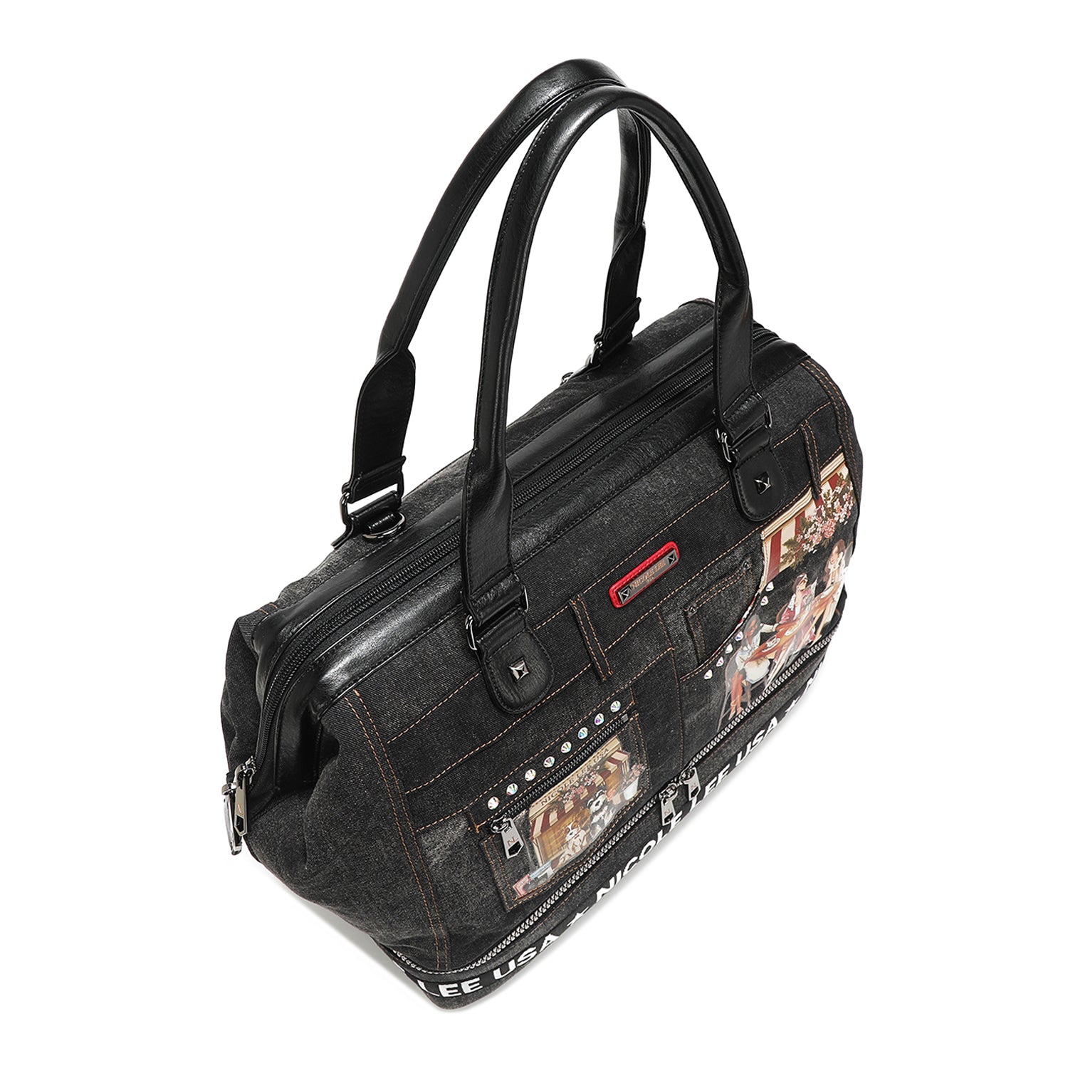DENIM SISTERS SECRET WEEKENDER - Stylish Women's Denim Travel Bag for Weekend Getaways, Perfect for Short Trips & Overnight Stays
