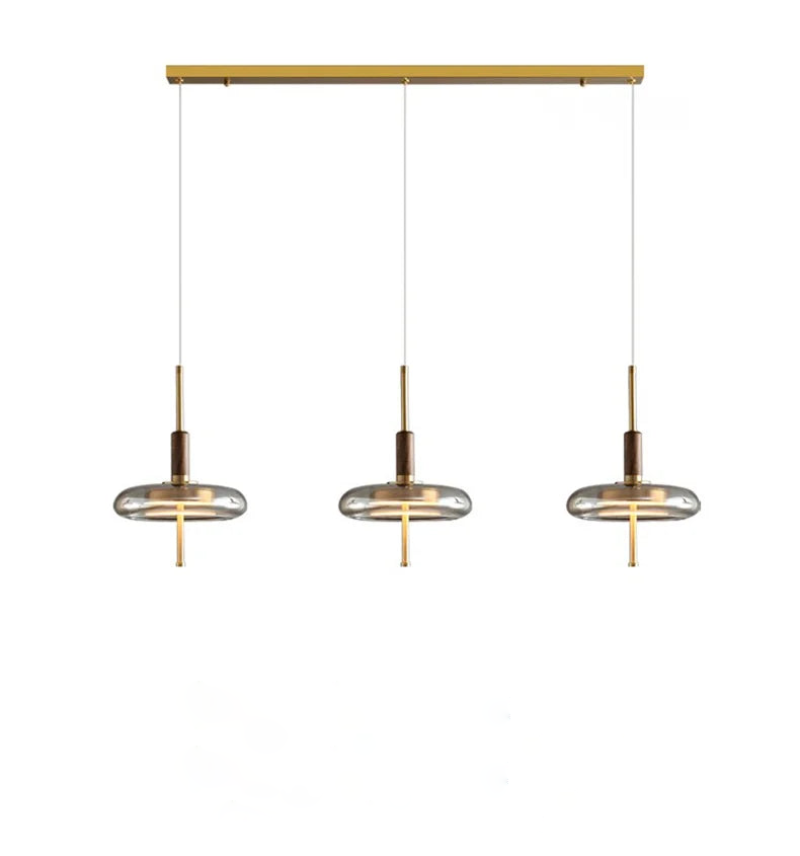 Nimbus Loft Modern Glass Pendant Light - Stylish Hanging Lamp for Kitchen Island, Dining Room, and Living Room Decor