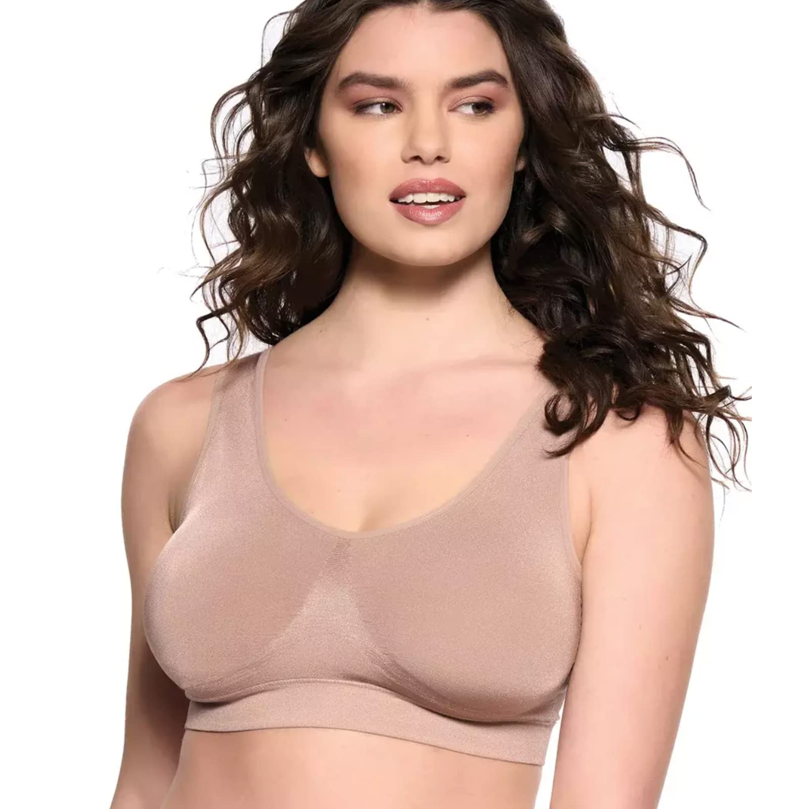 Felina Body Smooth Seamless Wireless Bralette - Comfortable & Supportive Underwear for Women | Perfect for Yoga, Lounge & Everyday Wear