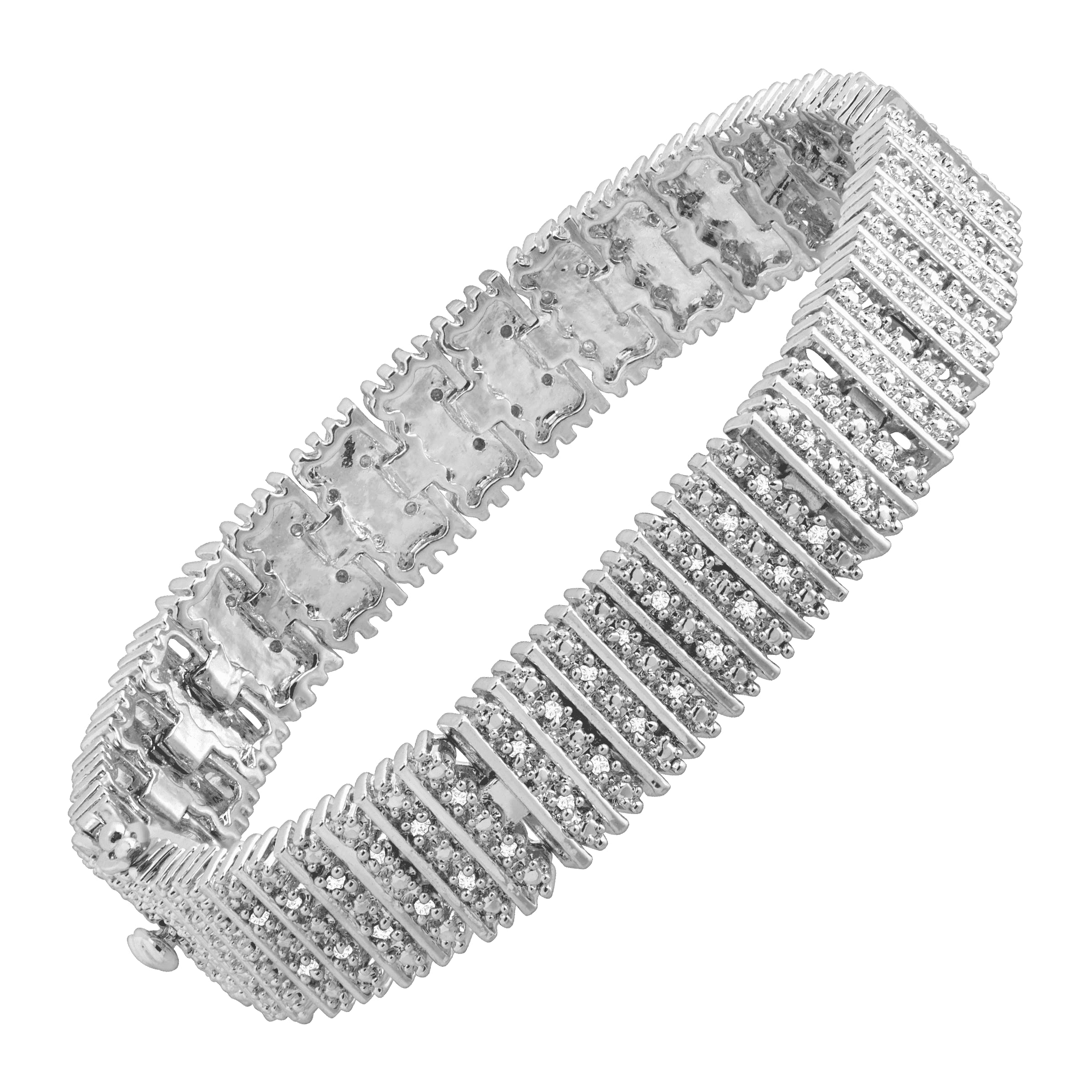 1 cttw Diamond Box Tennis Bracelet in Plated Brass - 7.5