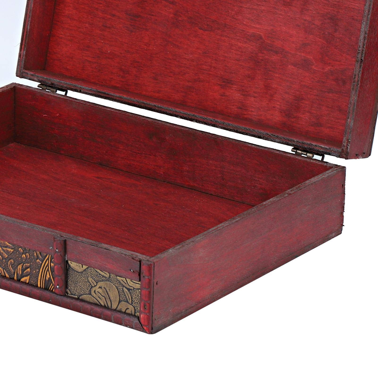 Wooden Jewelry Storage Box - Multifunctional Organizer for Rings, Bracelets, Earrings & Books | Decorative Desktop Jewelry Case for Home, Office & Travel