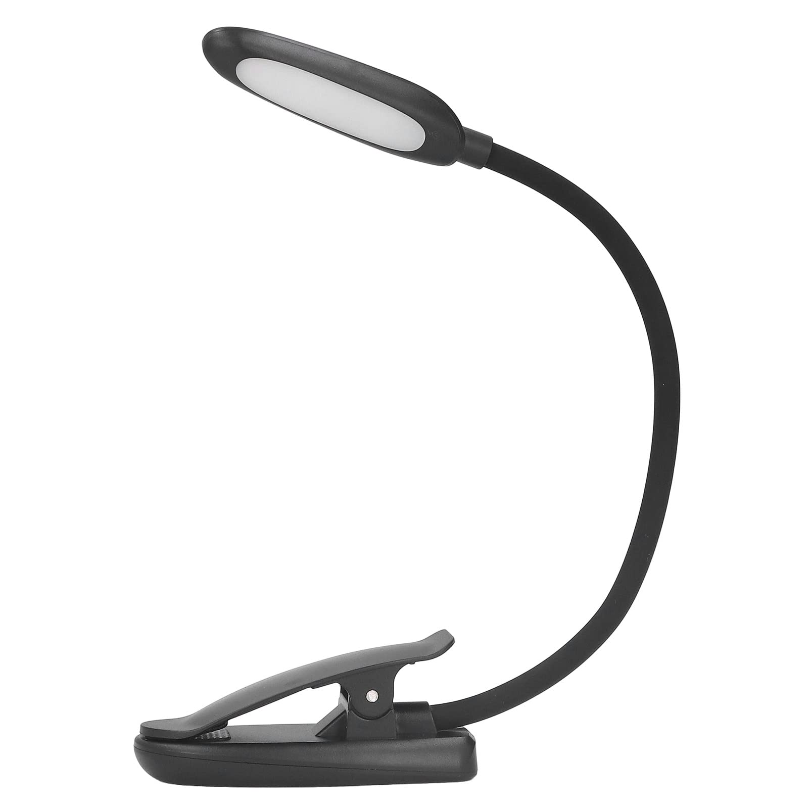 Shanrya LED Desk Lamp with Rechargeable Battery & USB Cable - Adjustable Clip-On Reading Light for Study, Office, Bedroom Headboard and Nightstand Use