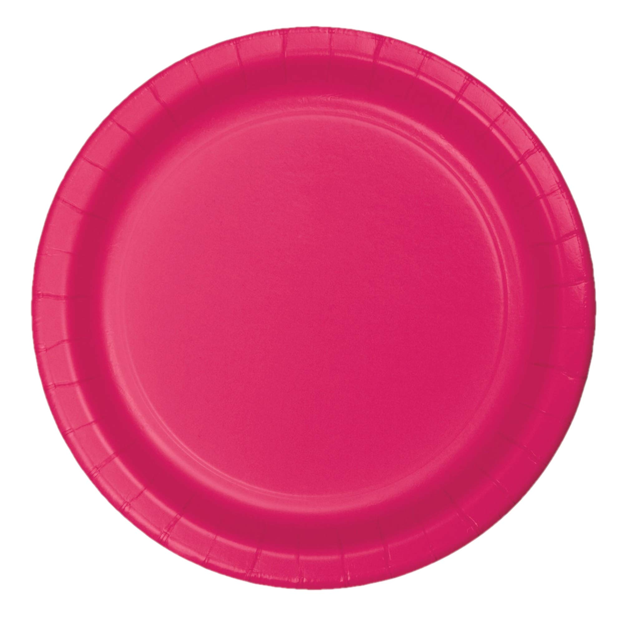 240 Pack Hot Magenta 9 Inch Disposable Paper Plates for Party, Banquet, Dinner - Bulk Club Pack for Birthday, Wedding, BBQ & Holiday Gatherings