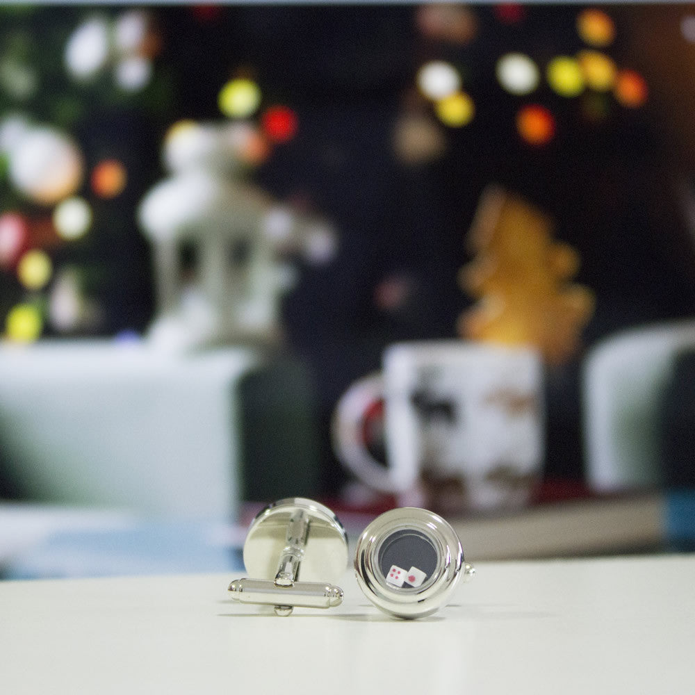KingCuffs Dice Roller Cufflinks - Elegant Casino Style Accessories for Men, Perfect for Formal Events, Weddings & Game Nights