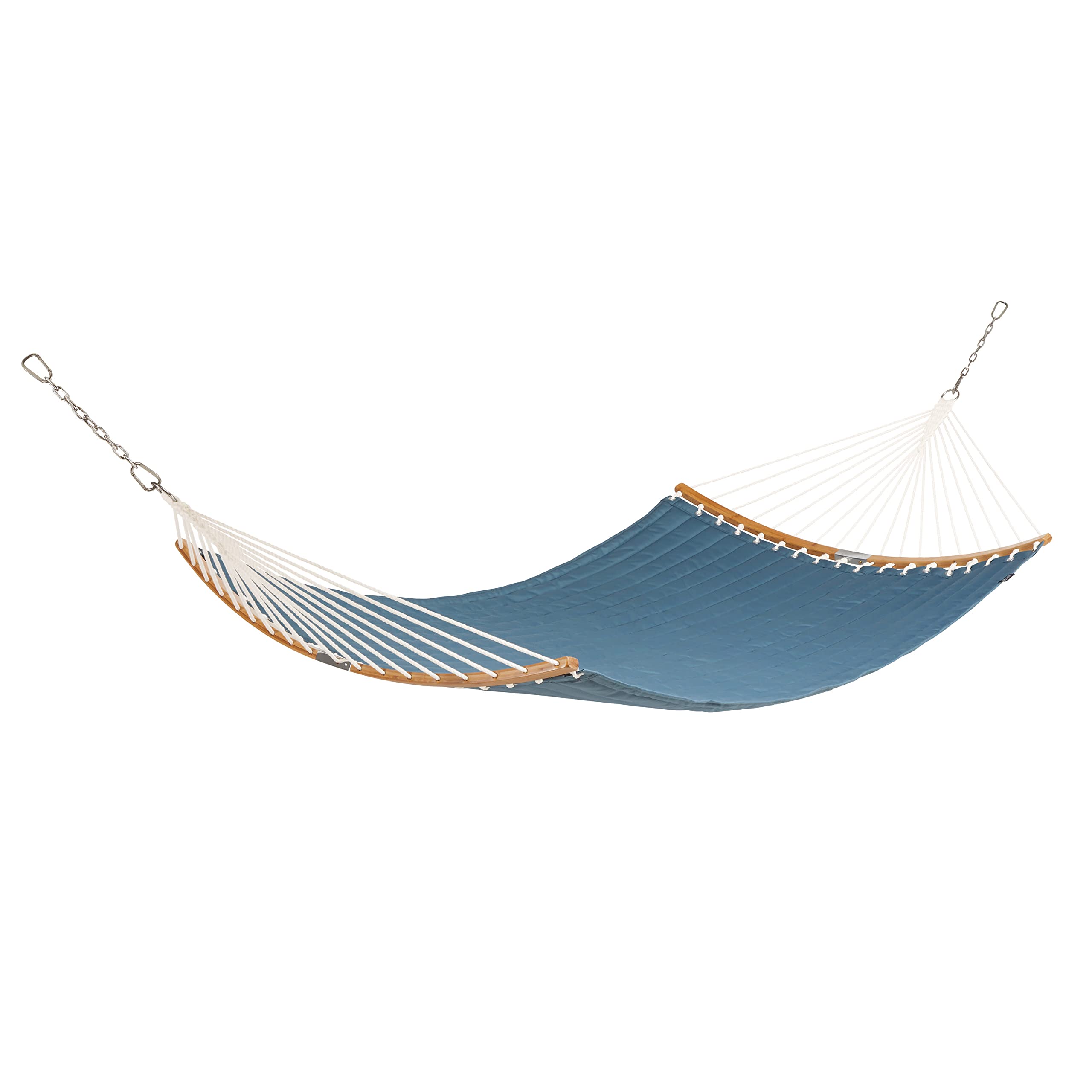 Classic Accessories Ravenna 81 x 55 Inch Quilted Double Hammock - Comfortable Outdoor Hammock for Two, Heavy Duty & Weather Resistant, Empire Blue - Perfect for Backyard, Camping, Beach & Patio Relaxation
