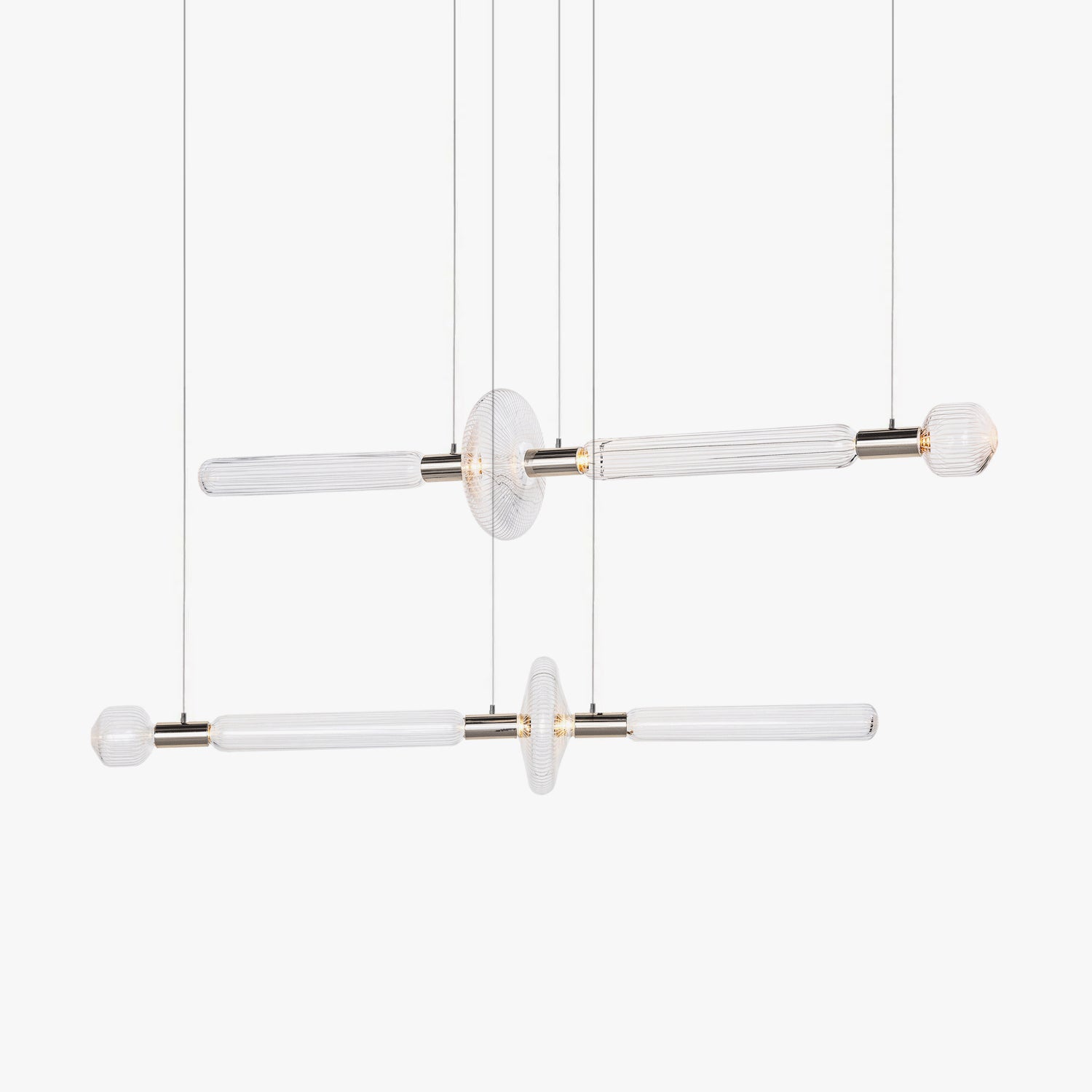 Modern Cipher Pendant Light - Sleek Industrial Style Ceiling Hanging Lamp for Kitchen Island, Dining Room & Bedroom Decor - Adjustable Height LED Lighting Fixture