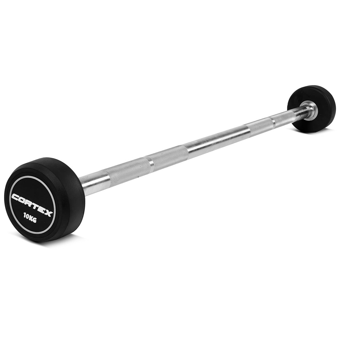 CORTEX Alpha Series 100kg Fixed Barbell Set with Stand - Heavy Duty Home Gym Equipment for Strength Training & Weightlifting