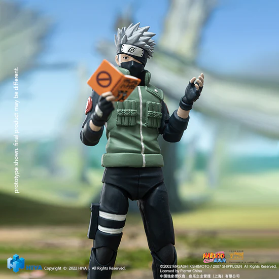 HIYA 6-inch 1/12 Scale Naruto Kakashi Action Figure - Exquisite Basic Series Collectible for Anime Fans | Perfect for Display, Cosplay and Gift Giving