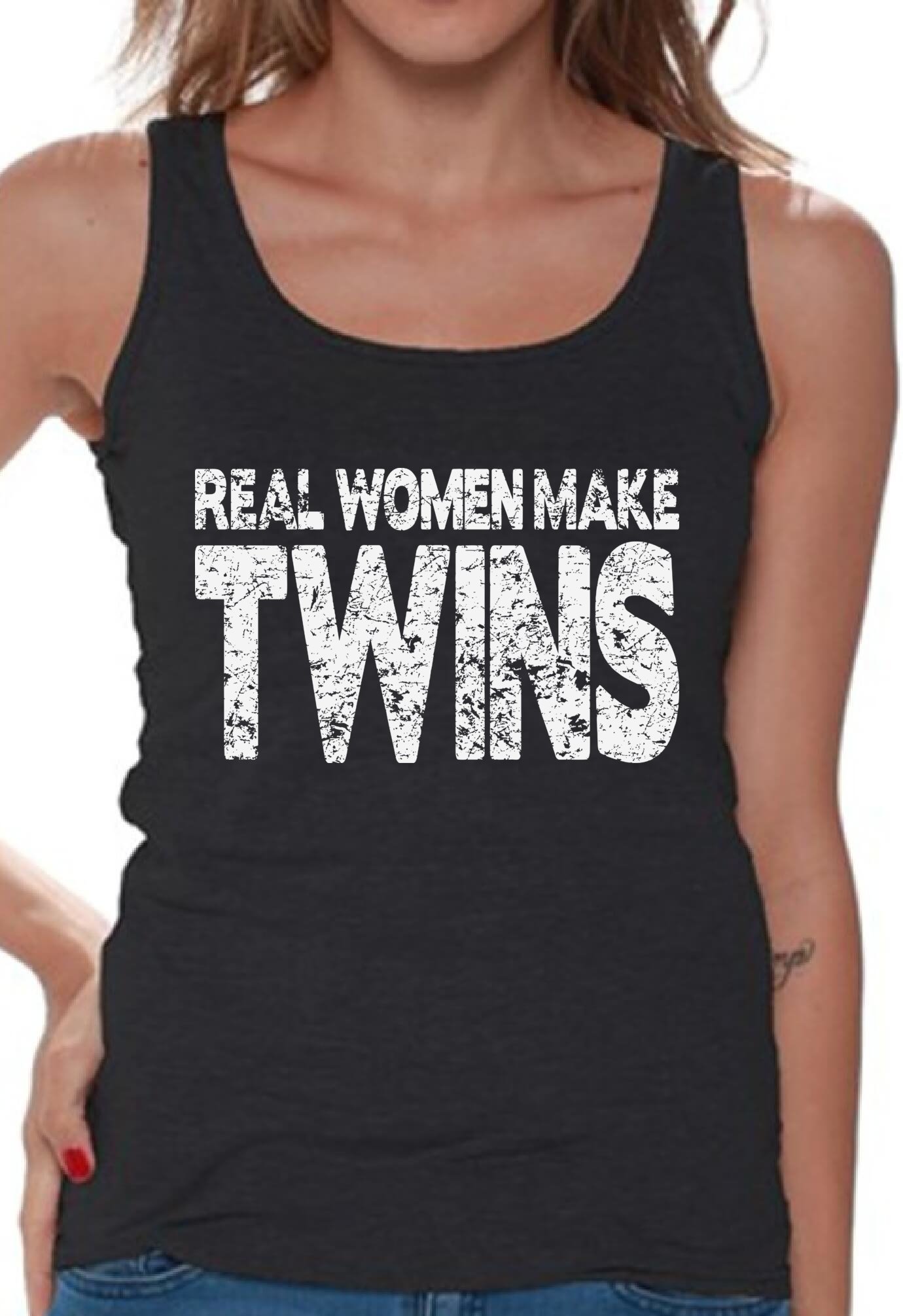 Awkwardstyles Women's Twin Pregnancy Tank Top - Comfortable Maternity Shirt for Expecting Mothers | Perfect for Baby Showers, Maternity Photos & Everyday Wear