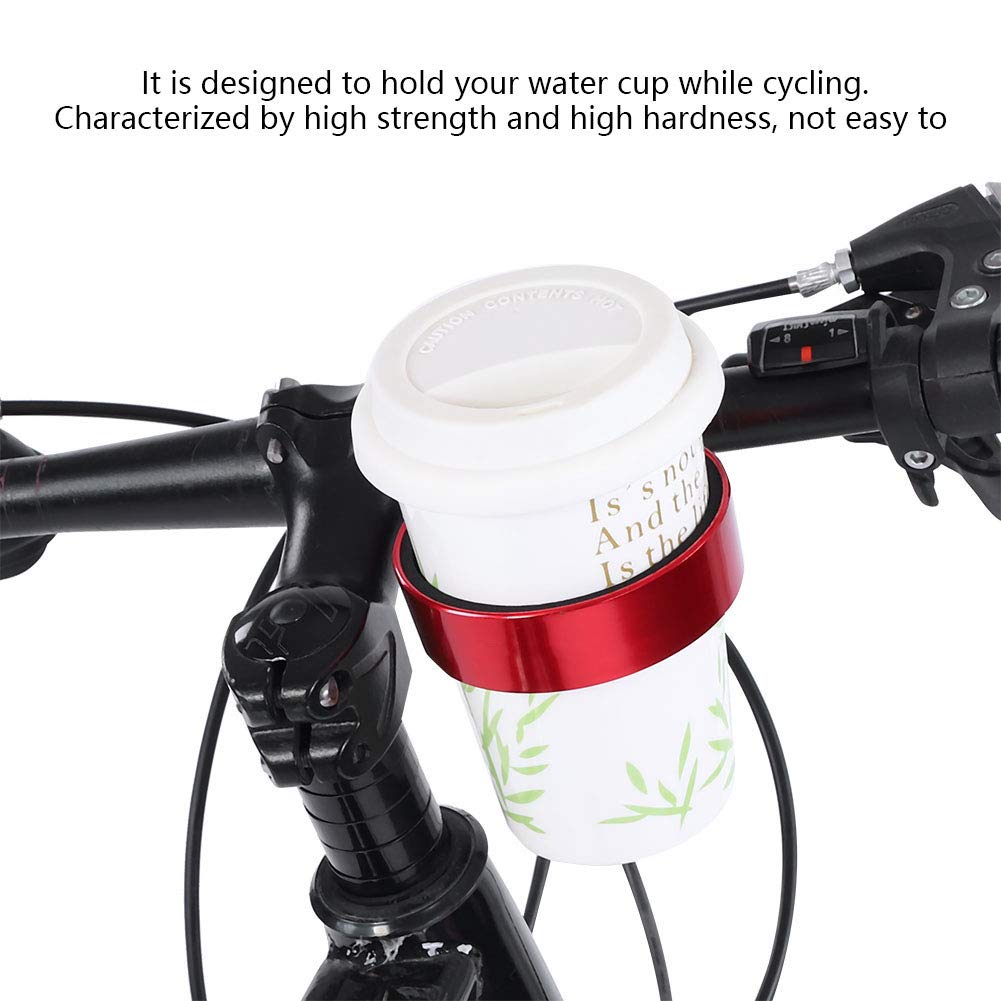 Aluminum Alloy Bike Handlebar Cup Holder - Universal Bicycle Water Bottle & Coffee Cup Mount Clamp - Durable Cycling Accessory for Road Bikes, Mountain Bikes & Commuting